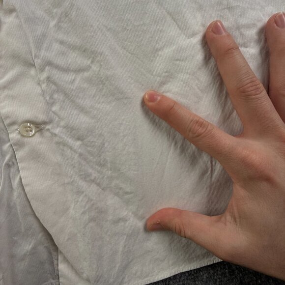 Massimo Dutti Slim Fit Size 40 (15.75) Men White Long Sleeve Button Up Shirt - Picture 10 of 16